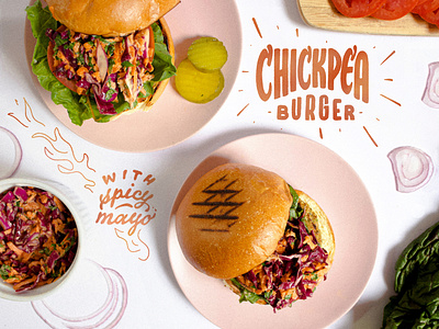 Chickpea Burger Lettering