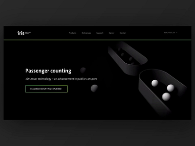 Iris Passenger Counting Landingpage Animation after effects animation cinema 4d design landing page ui ux website