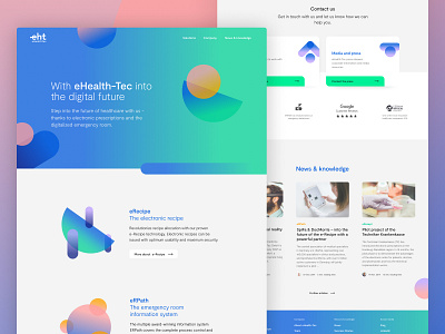 eHealth-Tec: The digital future of healthcare branding design healthcare landing page startup ui ux website