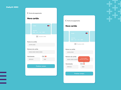 Daily UI #002 | Credit card checkout