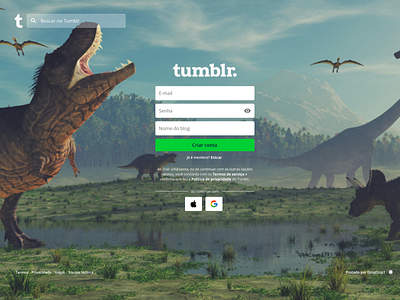 Course exercise: Tumblr login page redesign