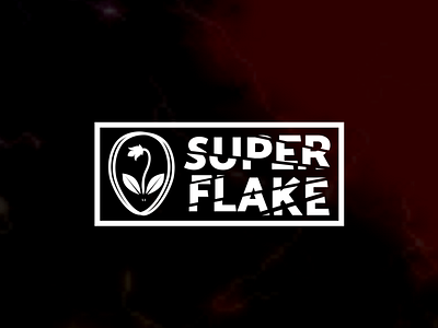 Super Flake Band alien artist brandmark flower hardrock logo music rock rock band