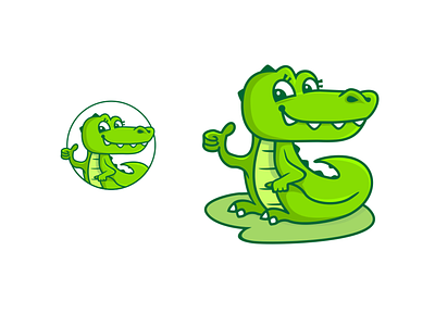 Crocie Friendly crocodile mascot