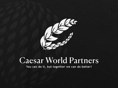 Logo | Caesar World Partners branding business company design graphic design group leaf logo logotype pictorial mark real estate team topography world