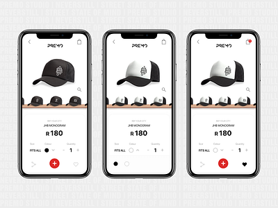 Premo Studio App Concept app branding caps design fashion logo motion design product design ui ux
