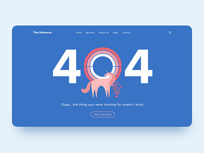 404 page 404 error 404 error page 404 page blue concept design idea illustraion pink ui ui design unicorn ux ux design web design website