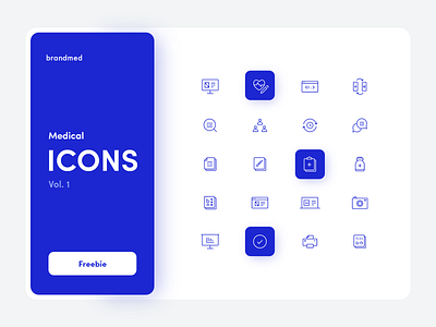 Brandmed Medical Icons vol.1 free ai free for commercial use freebie healthcare icon design icons icons pack iconset medical icons medicine ui icons vector vector icons