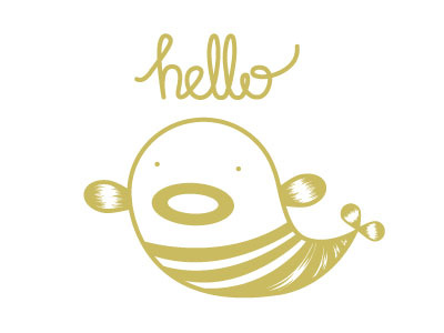 goldfish cute fish gold hello invite lake logo water wish