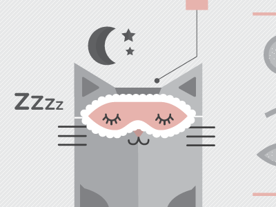 Lovecats cats dream illustration infographic night