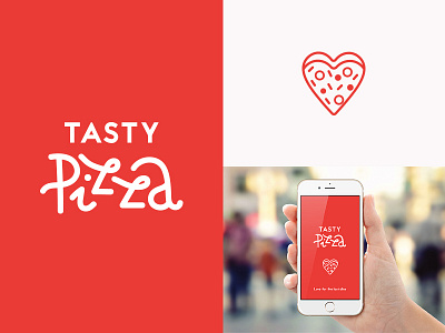 Tasty Pizza app branding branding concept branding design design graphic design logo logo design logo design concept logo symbol logodesign minimal symbol