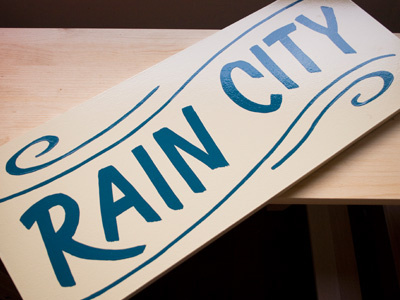 Rain City lettering seattle signpainting signs