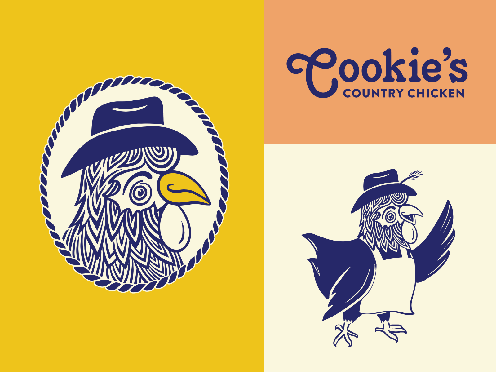 Cookies Country Chicken branding by Meg O'Brien on Dribbble