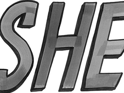 Sheriff brush comics handpainted lettering