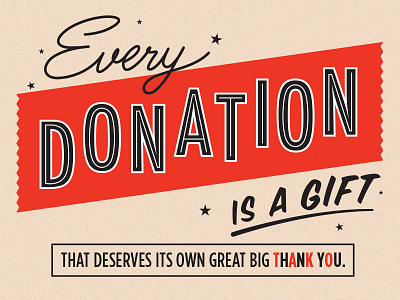 Donations donations gameshow red typography vintage