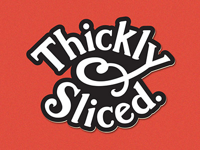 Thickly Sliced Design Co. lettering logos type typography vector wordmark