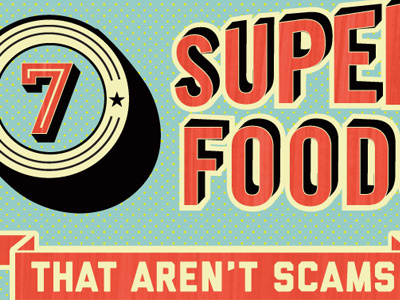 Superfoods comics food health scams shadows superfood typography