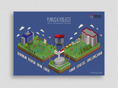 Isometric Design for Anti Corruption Event isometric