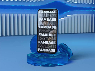 Fambase Promo 3d aftereffects animation app blender blue branding creative cycles design forms glass green iphone 12 motion motion graphics red render shapes social