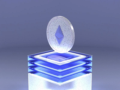 Cryptocurrencies | 2 | Ethereum (ETH) 3d aftereffects animation blender blue coin creative crypto cryptocurrency design digital ethereum glass grey lamp motion motion graphics plastic render scene