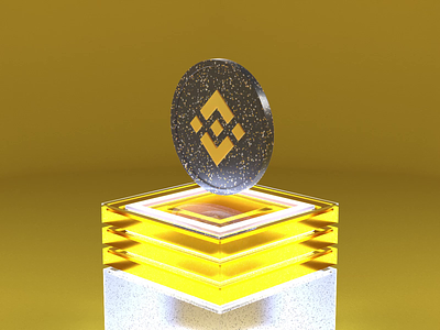 Cryptocurrencies | 4 | Binance Coin (BNB) 3d aftereffects animation binance blender bnb coin creative crypto cryptocurrency design digital glass grey lamp motion plastic render scene yellow