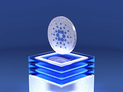 Cryptocurrencies | 7 | Cardano (ADA) 3d ada aftereffects animation blender blue cardano creative crypto cryptocurrency design digital glass grey motion motion graphics plastic render scene white