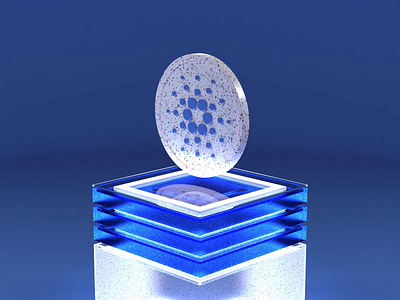 Cryptocurrencies | 7 | Cardano (ADA) 3d ada aftereffects animation blender blue cardano creative crypto cryptocurrency design digital glass grey motion motion graphics plastic render scene white