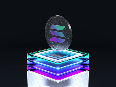Cryptocurrencies | 8 | Solana (SOL) 3d aftereffects animation blender blue coin crypto cryptocurrency design digital glass green motion motion graphics plastic purple render scene sol solana