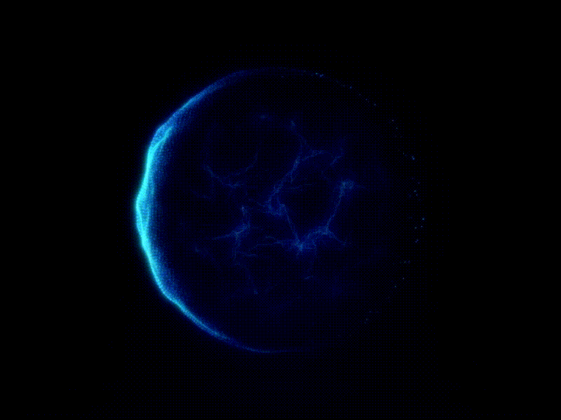 Clean energy circle aftereffects animation blue energy gif motion particular plugins sphere trapcode