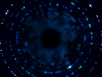 Through the wormhole aftereffects animation black blue circle cyan funnel inspiration motion particles round tunnel visual