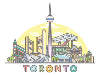 Toronto 6ix architecture building city geofilter highrise icon illustration skyline snapchat toronto