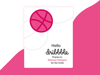 Hello Dribbble! debut design first shot hello dribbble