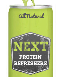 Protein Refreshers 2 all natural bubbles can drink juice lemon lime next packaging protein soda sparkling