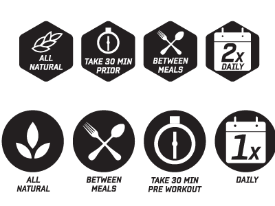 Packaging Icons all natural calendar daily icons meals natural packaging preworkout timer
