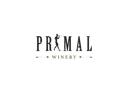 Primal Winery brand branding design illustration illustrator ink logo type typography vector