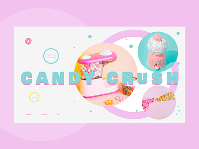 Candy Crush art bubblegum candy cookies design desktop interface pink sweets ui ux xd