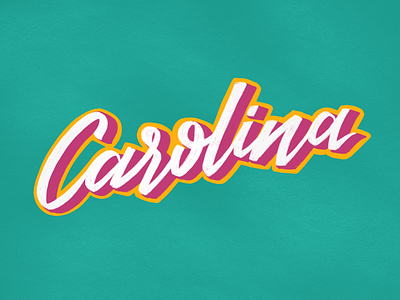 Carolina, freehand lettering freehand lettering