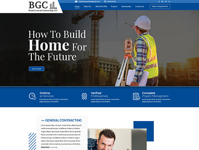 BGC contracting company website website design