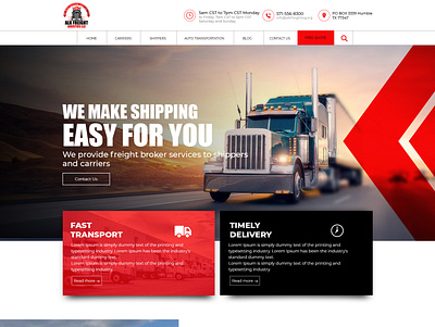 Transport website design adobe photoshop adobe xd figma website design wordpress