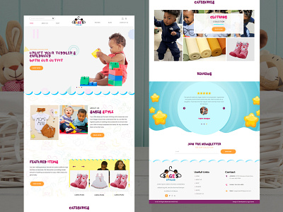 child clothing website design adobe photoshop adobe xd figma website design wordpress