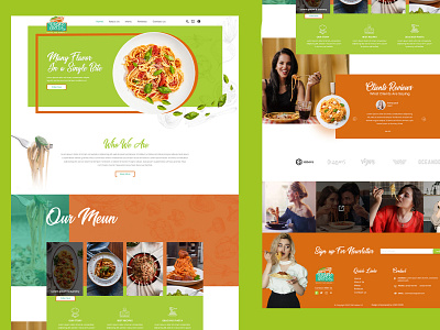 Food and Drink Restaurant Website design adobe photoshop adobe xd figma website design wordpress