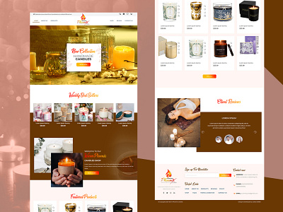 fancy luxury handmade candles website design adobe photoshop adobe xd figma website design wordpress