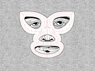 JRNL ENTRY 02/07/21 blood eyes face illustration luchador mascot mask mucha lucha