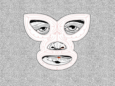 JRNL ENTRY 02/07/21 blood eyes face illustration luchador mascot mask mucha lucha