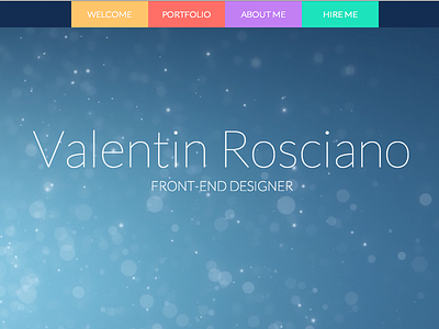 Valentin Rosciano Website bootstrap hd jquery parallax portfolio preloading responsive rosciano valentin video website