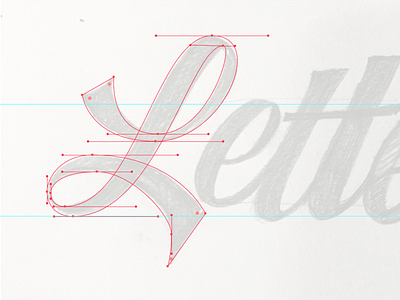 Lettering process beziers fun handlettering lettering letters practice process vector