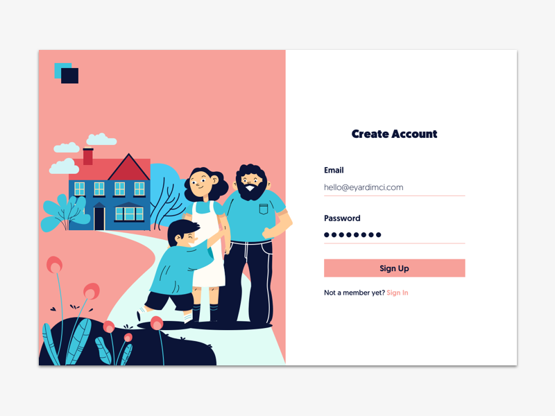 Login Page dribbble userinterfacedesign uı signup login page illustration
