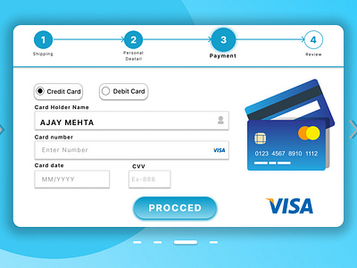 Credit card checkout page
