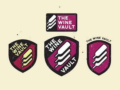 The Wine Vault badge icon illustration logo wip