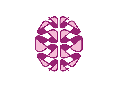 Brain brain flag graphic illustration logo mind pink ribbon science simple thought vector