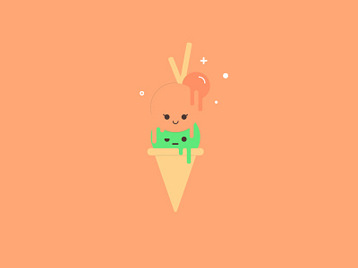 Ice cream (Adults) 2d flat design ice cream illustration illustrator vector